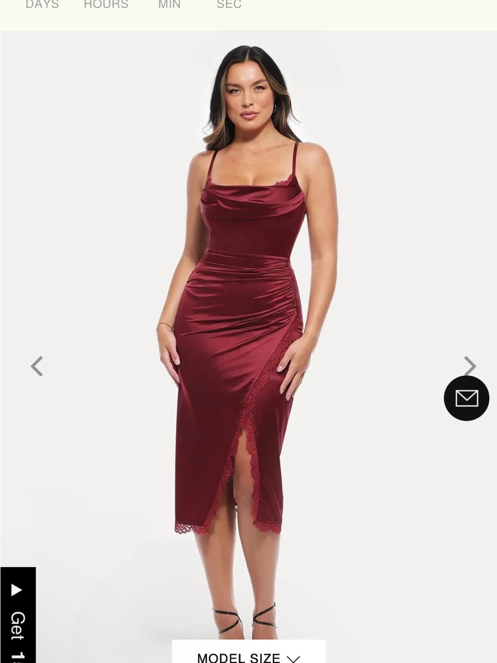 Popilush built in shapewear dress sexy burgundy slimming-worn once